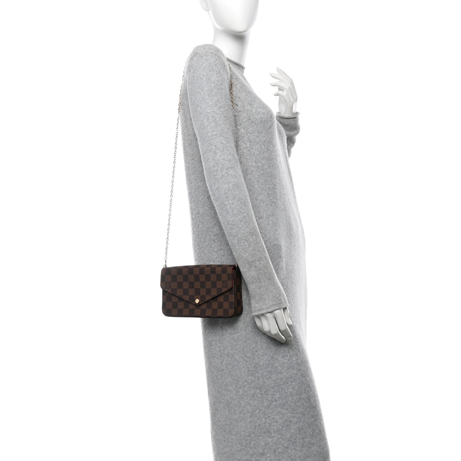 Damier Ebene Pochette Felicie Chain Wallet
