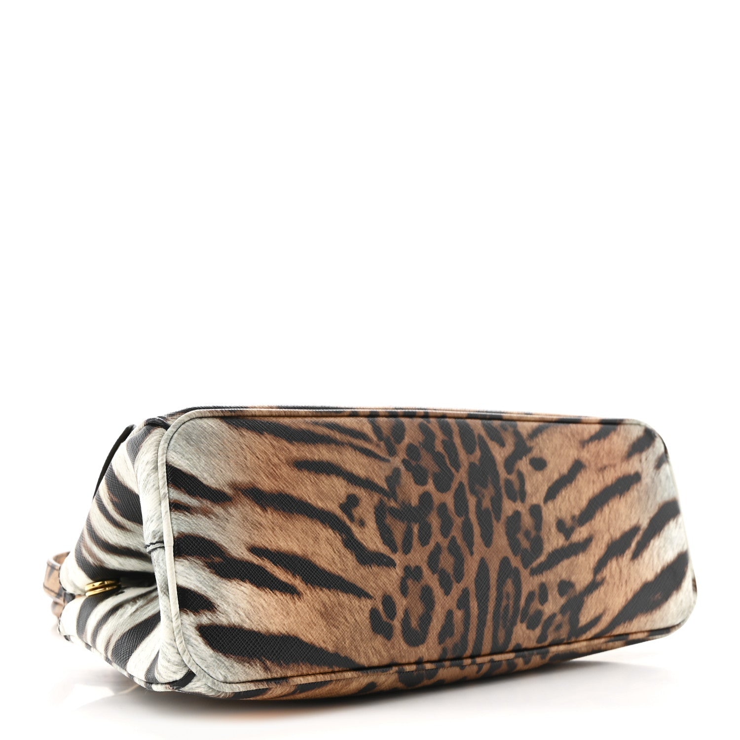 Saffiano Printed Medium Galleria Double Zip Bag Honey
