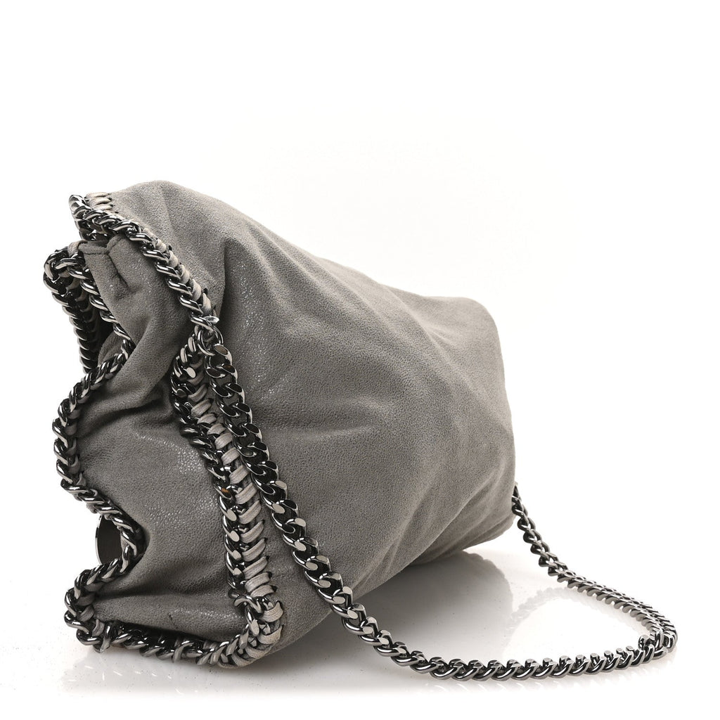 Shaggy Deer Falabella Fold Over Tote Grey
