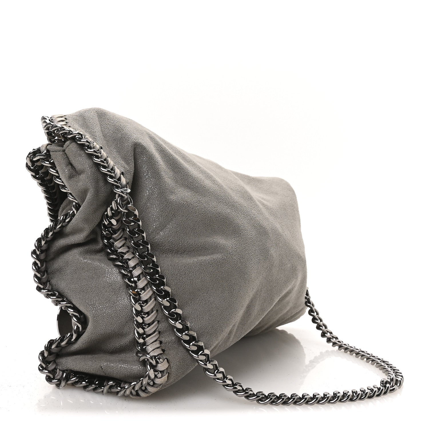 Shaggy Deer Falabella Fold Over Tote Grey