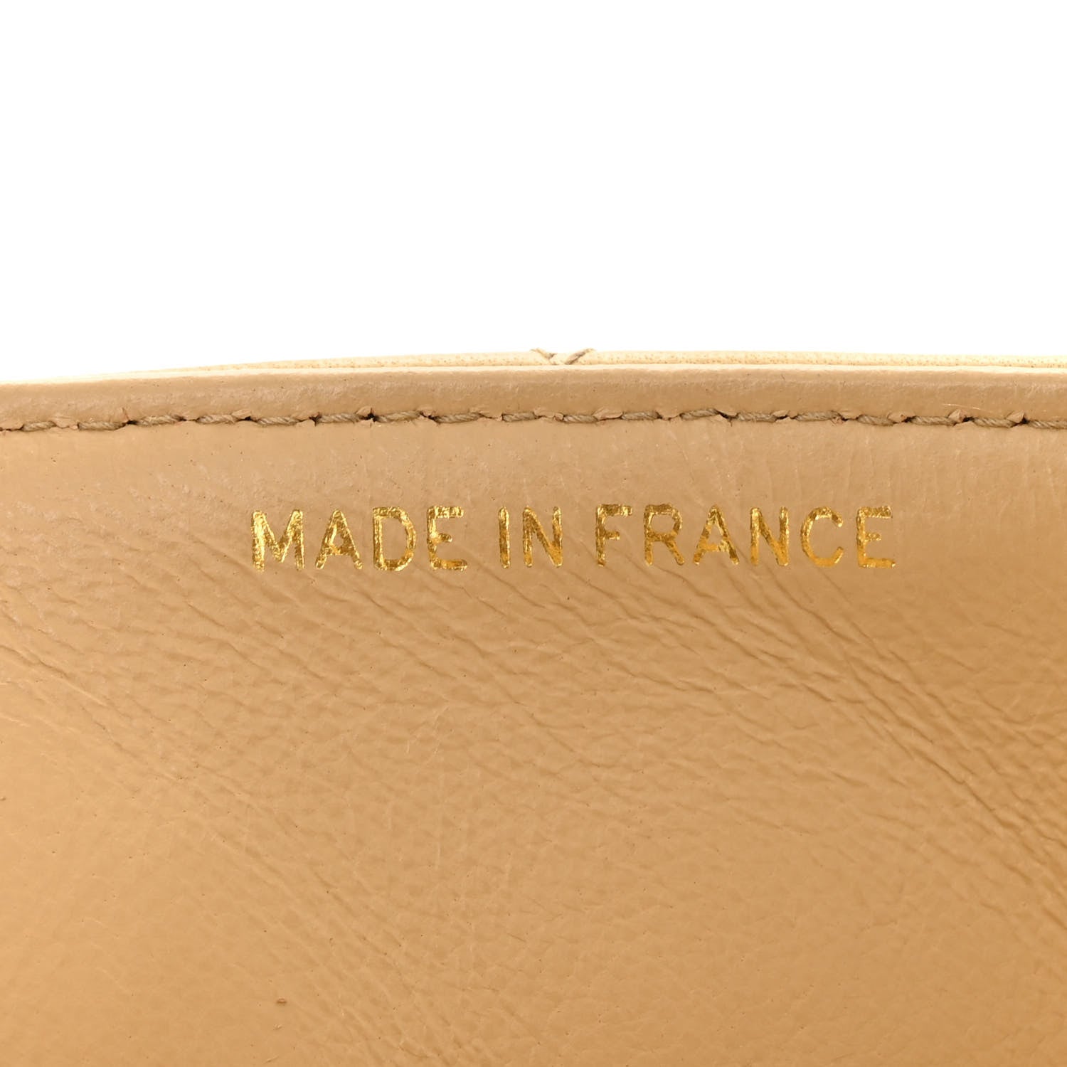 Lambskin Quilted Small Single Flap Beige