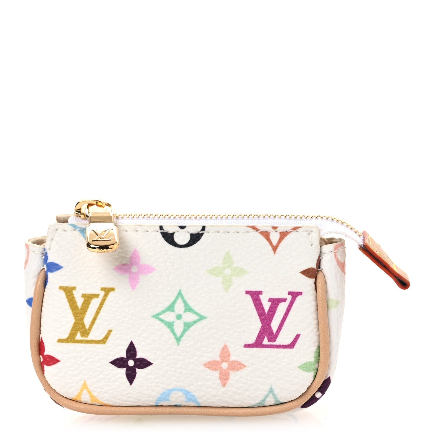 LV x TM Monogram Multicolor Micro Pochette White
