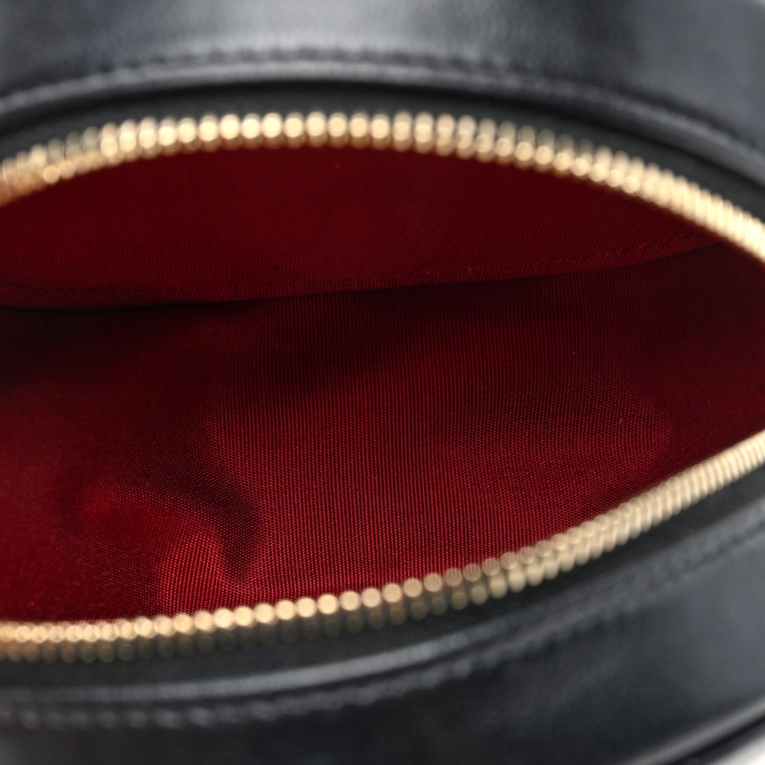 Lambskin Quilted Romance Round Clutch With Chain Black