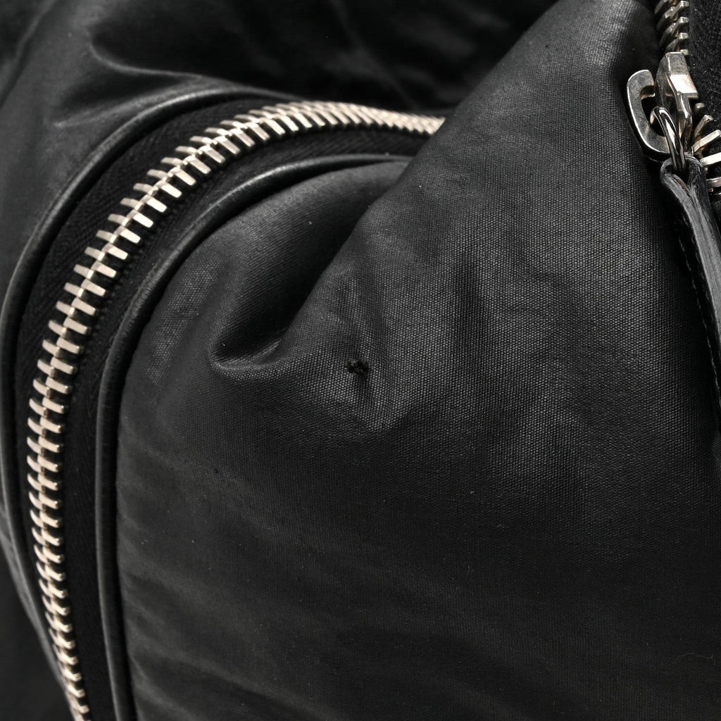 Nylon Quilted Duffle Trolley Black
