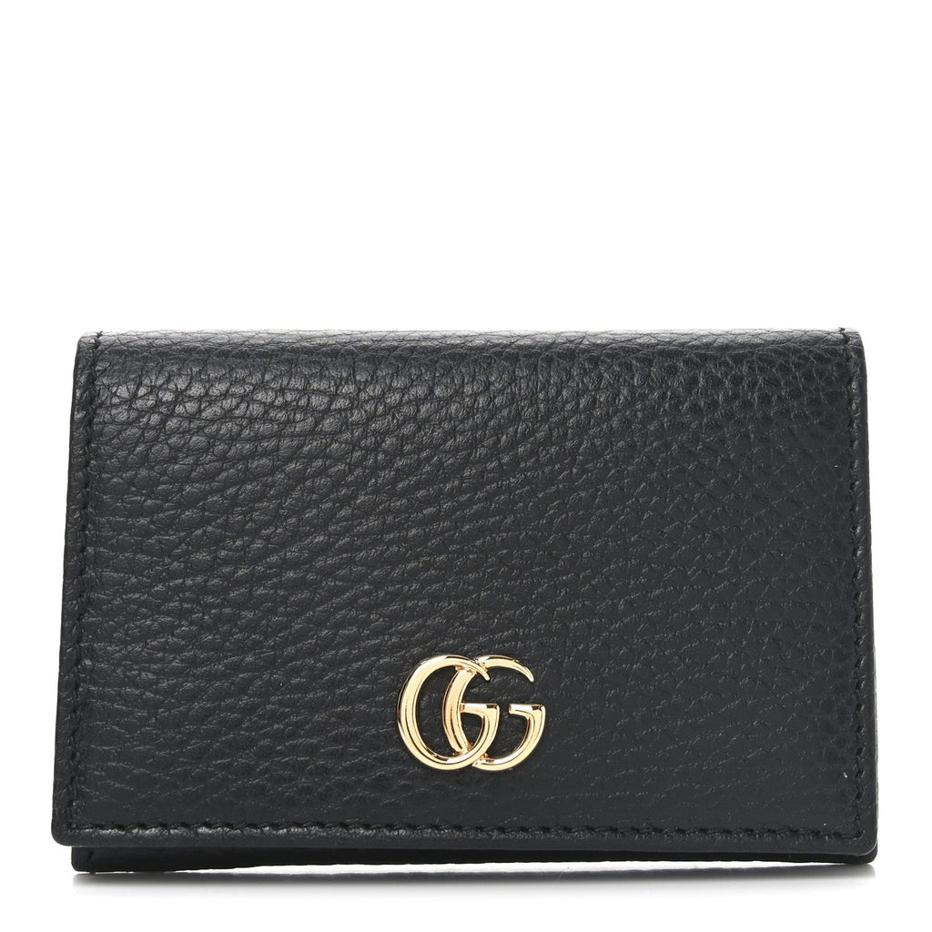 Pebbled Calfskin GG Marmont  Case Black