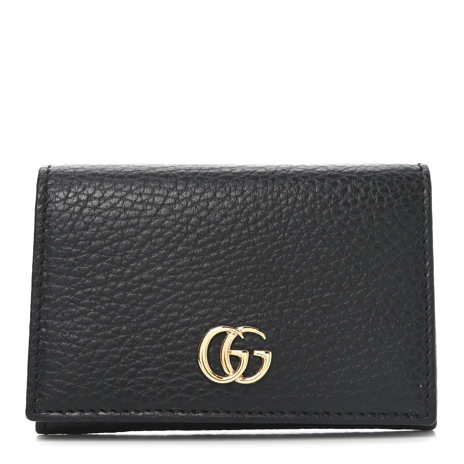 Pebbled Calfskin GG Marmont  Case Black