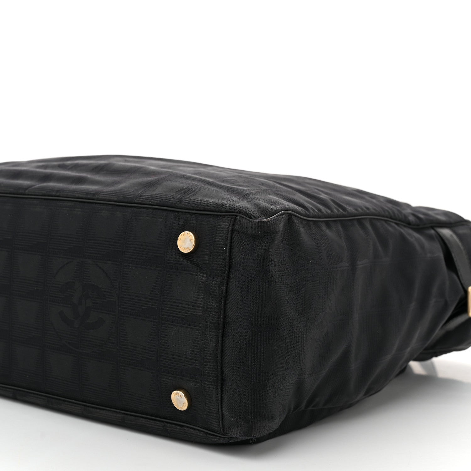 Nylon Large Travel Tote Black