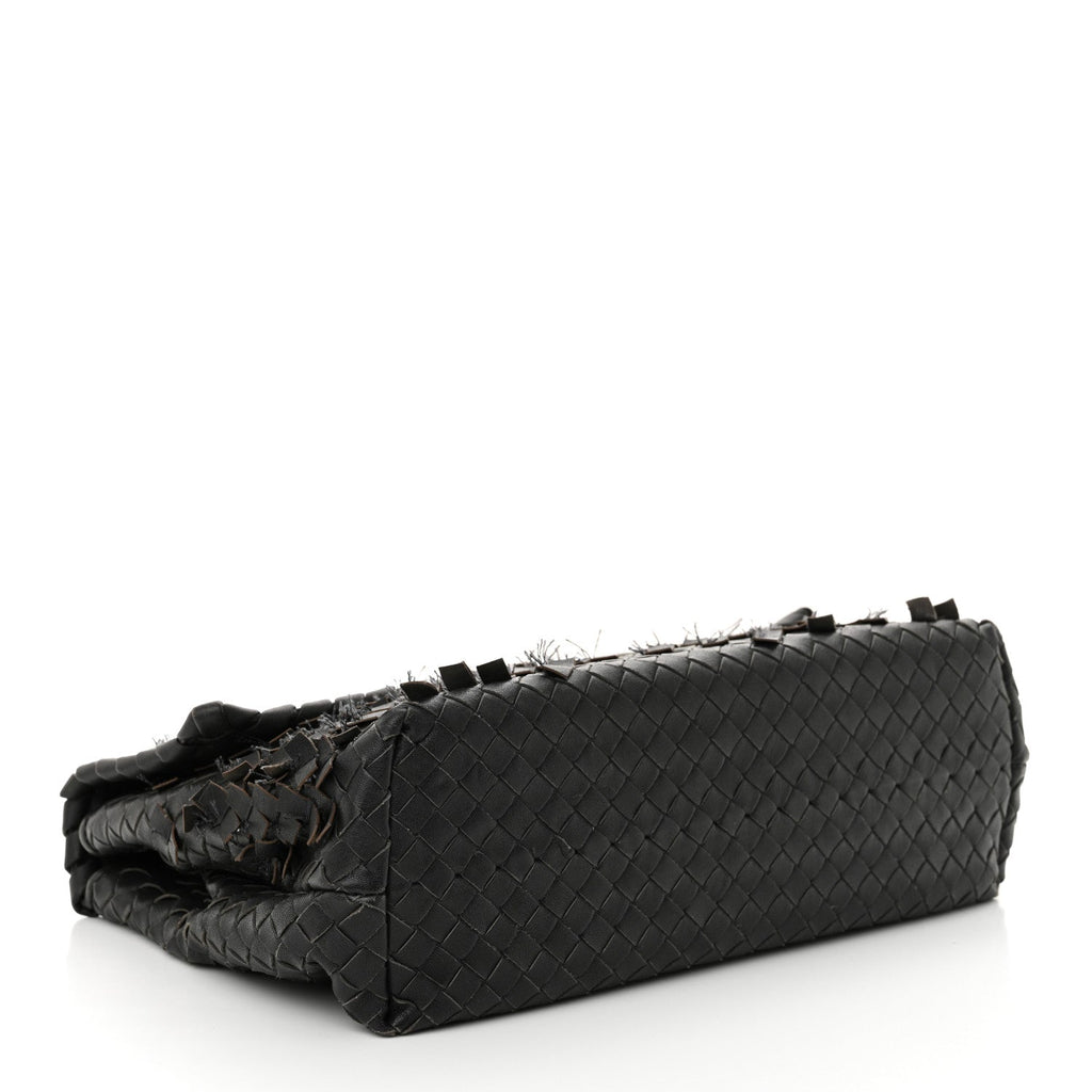 Nappa Intrecciato Fringe Flap Grey