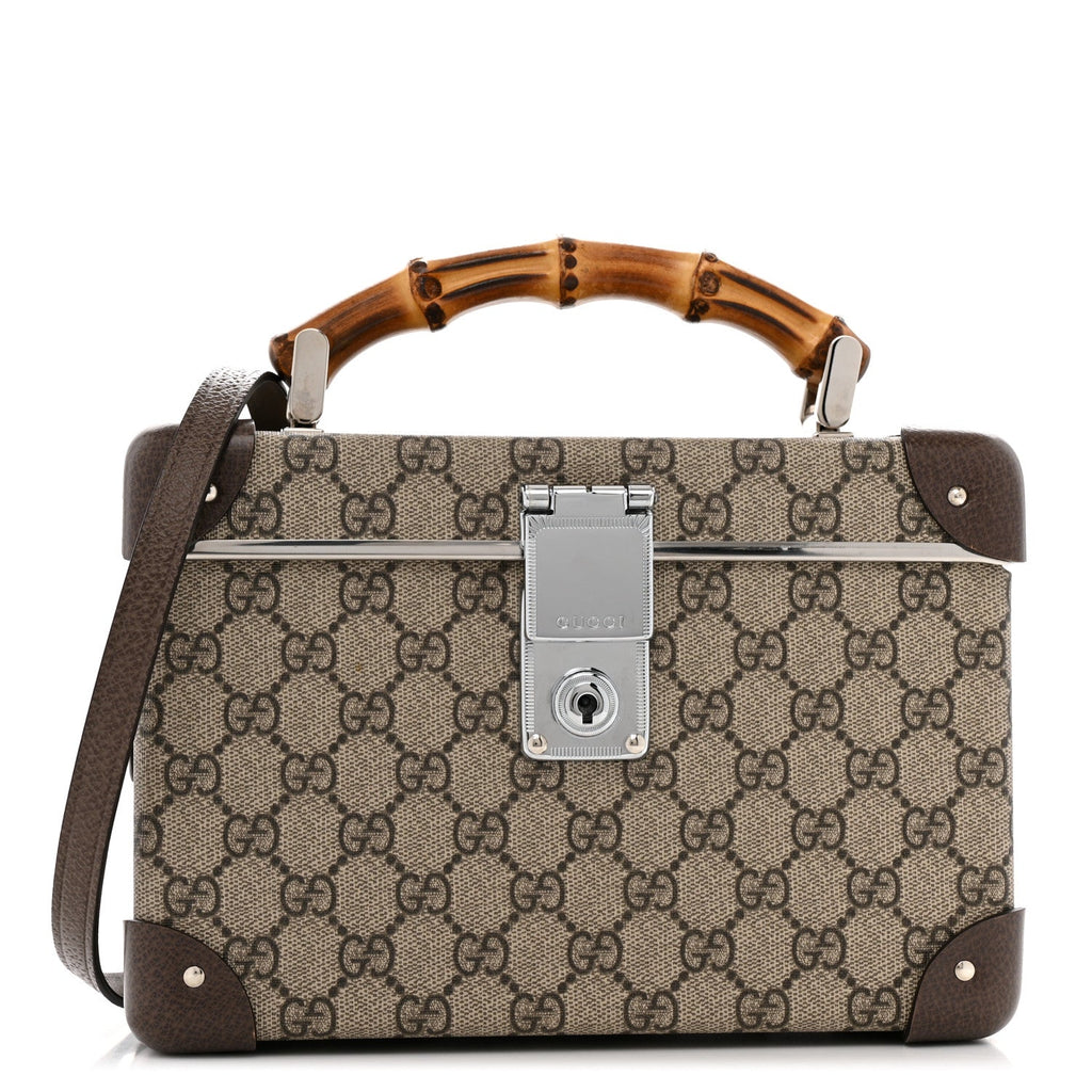 GG Supreme Monogram Globe-Trotter Beauty Case Brown