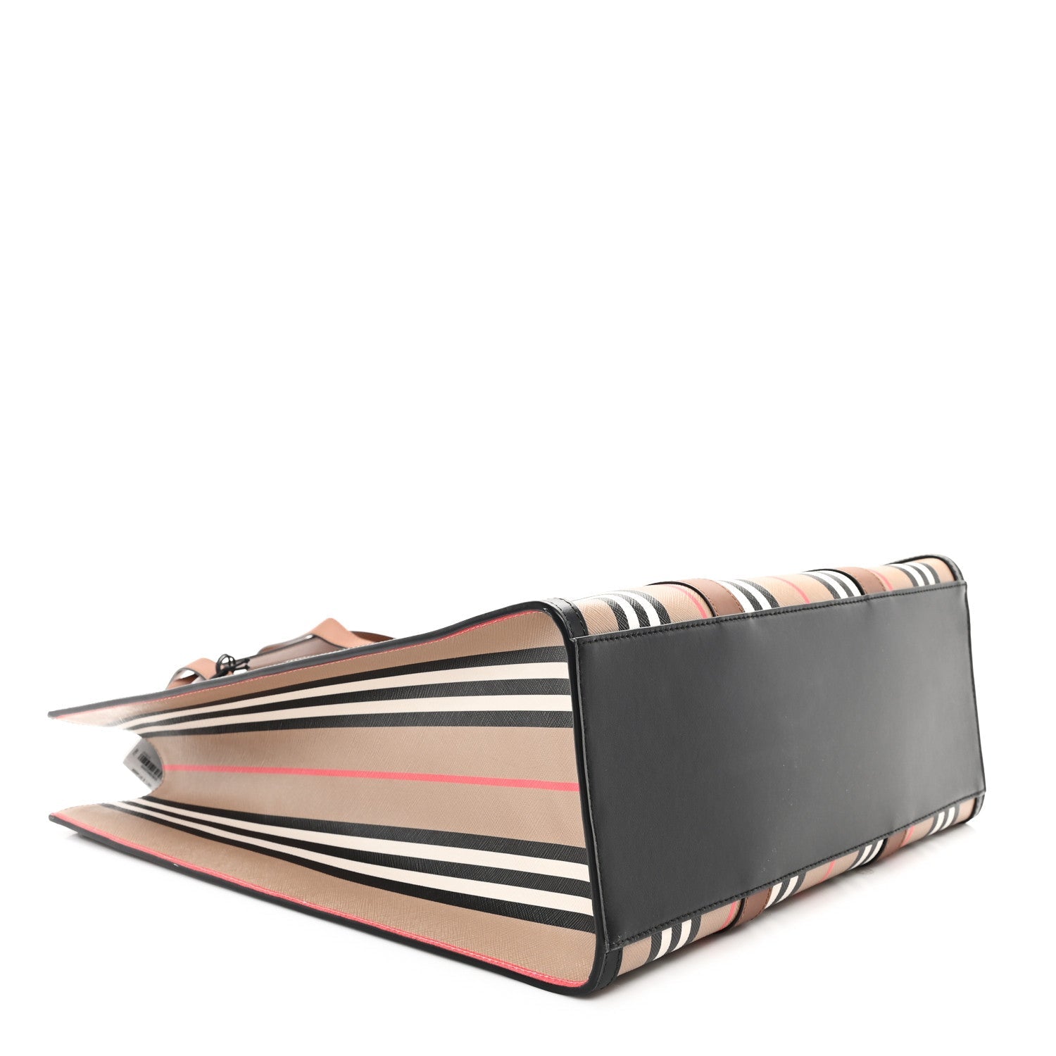 E-Canvas Stripe Book Tote Tan Archive Beige