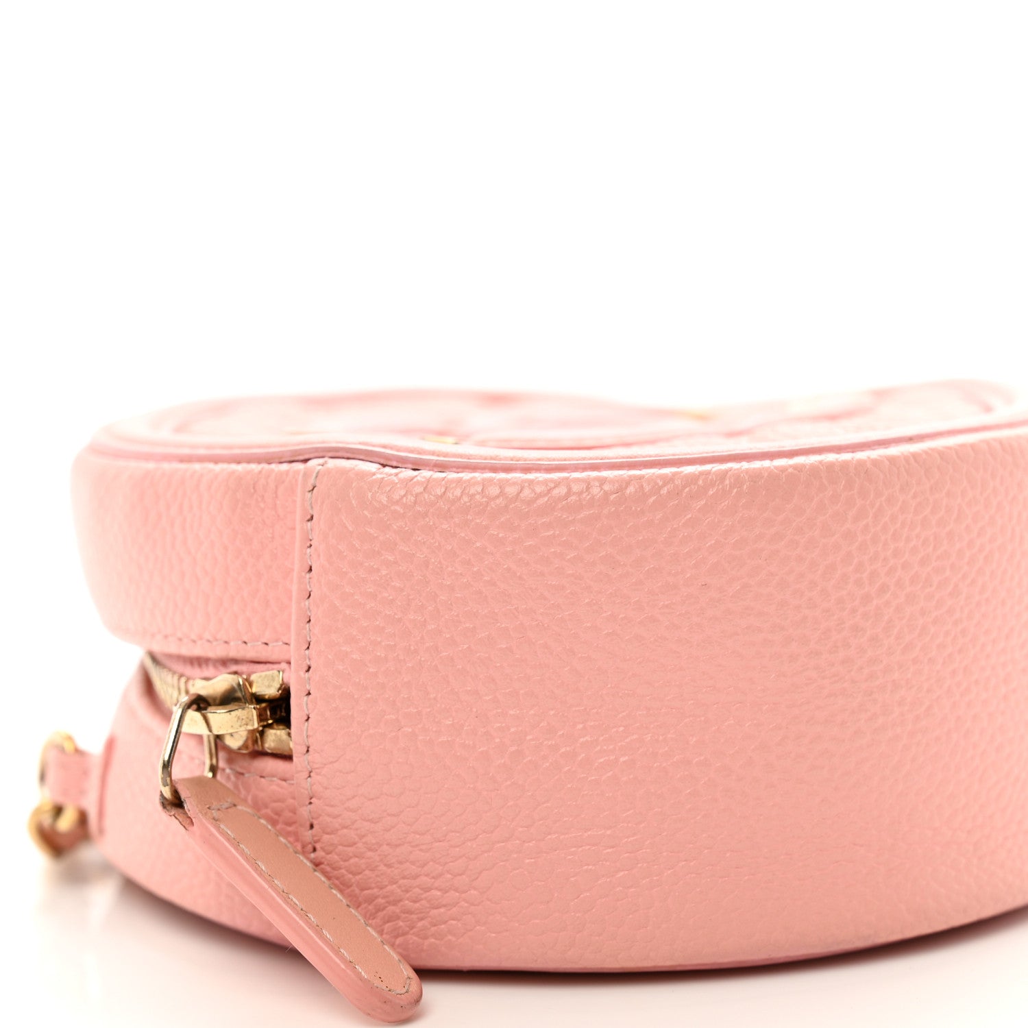 Caviar Quilted Round Filigree Crossbody Pink