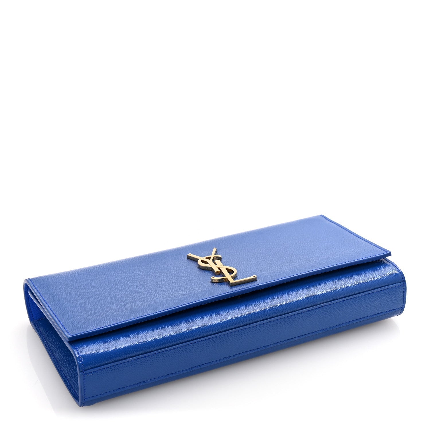 Patent Grain De Poudre Classic Monogram Cassandre Clutch Blue Majorelle