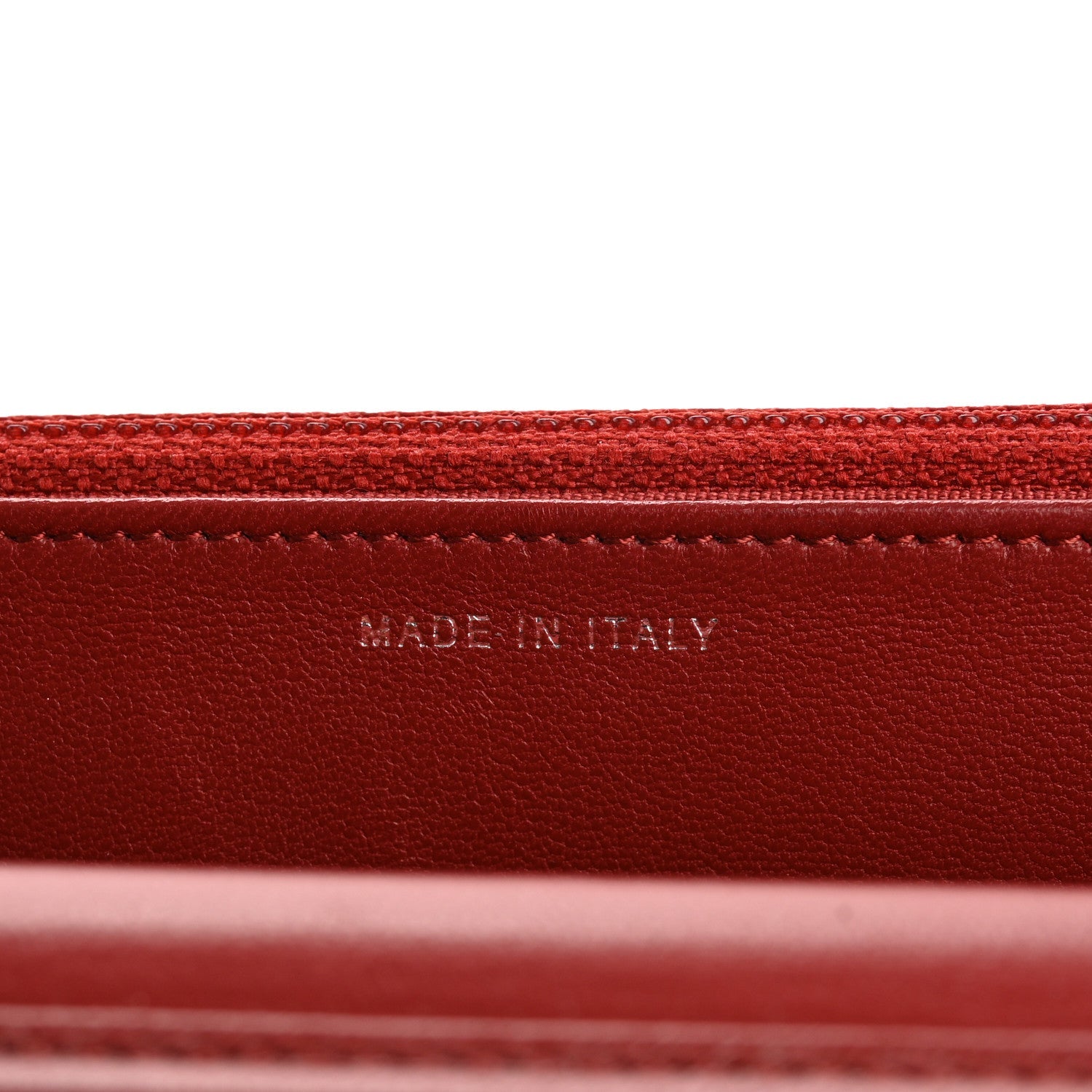 Lambskin Quilted Wallet On Chain WOC Red