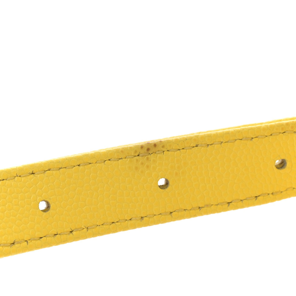 Caviar Quilted Handy Box Vanity Case Yellow