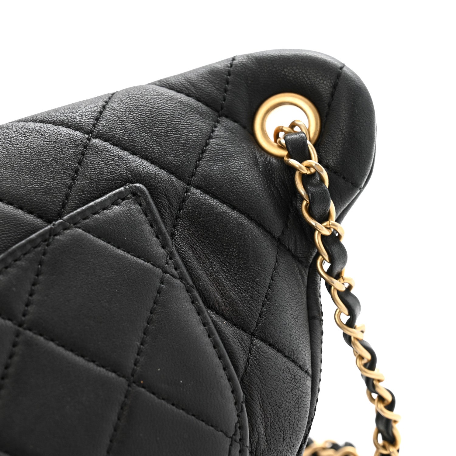 Lambskin Quilted All About Chains Waist Belt Bag Black