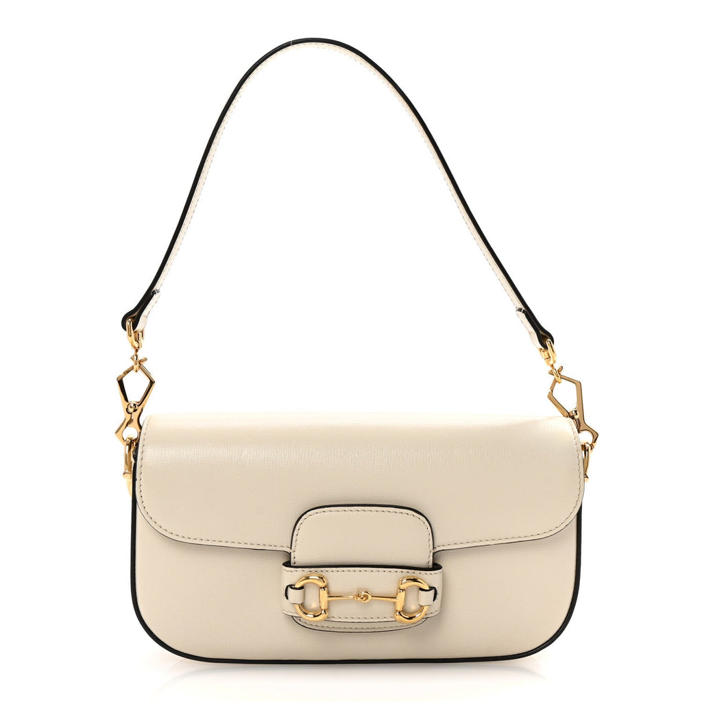 Azalea Calfskin Small Horsebit 1955 Chain Shoulder Bag Mystic White