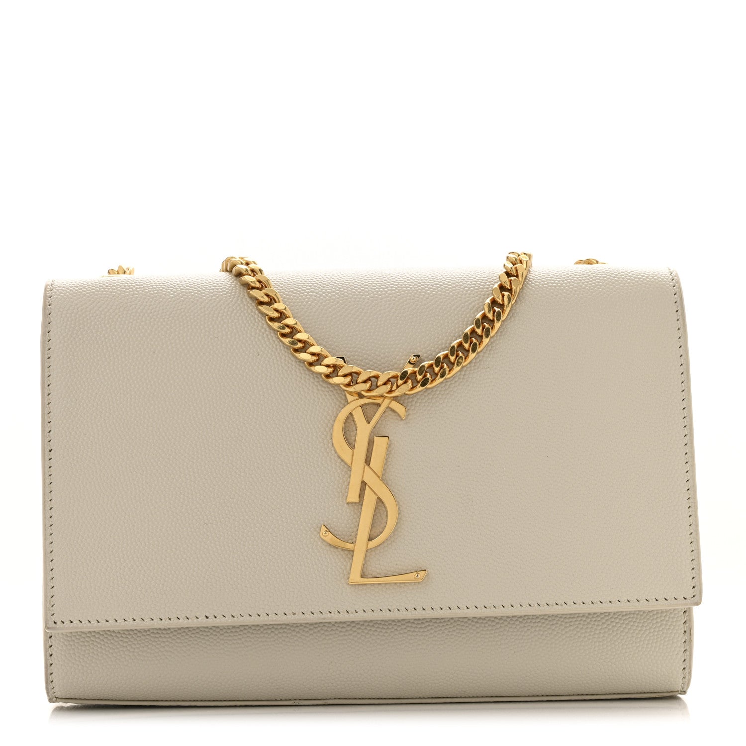 Grain De Poudre Small Monogram Kate Satchel Crema Soft