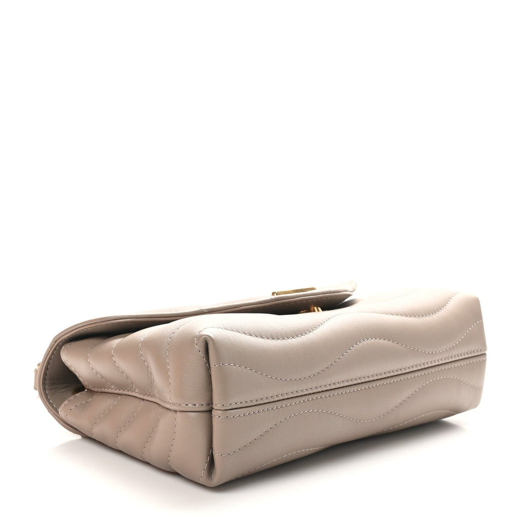 Calfskin LV New Wave Chain Bag Taupe