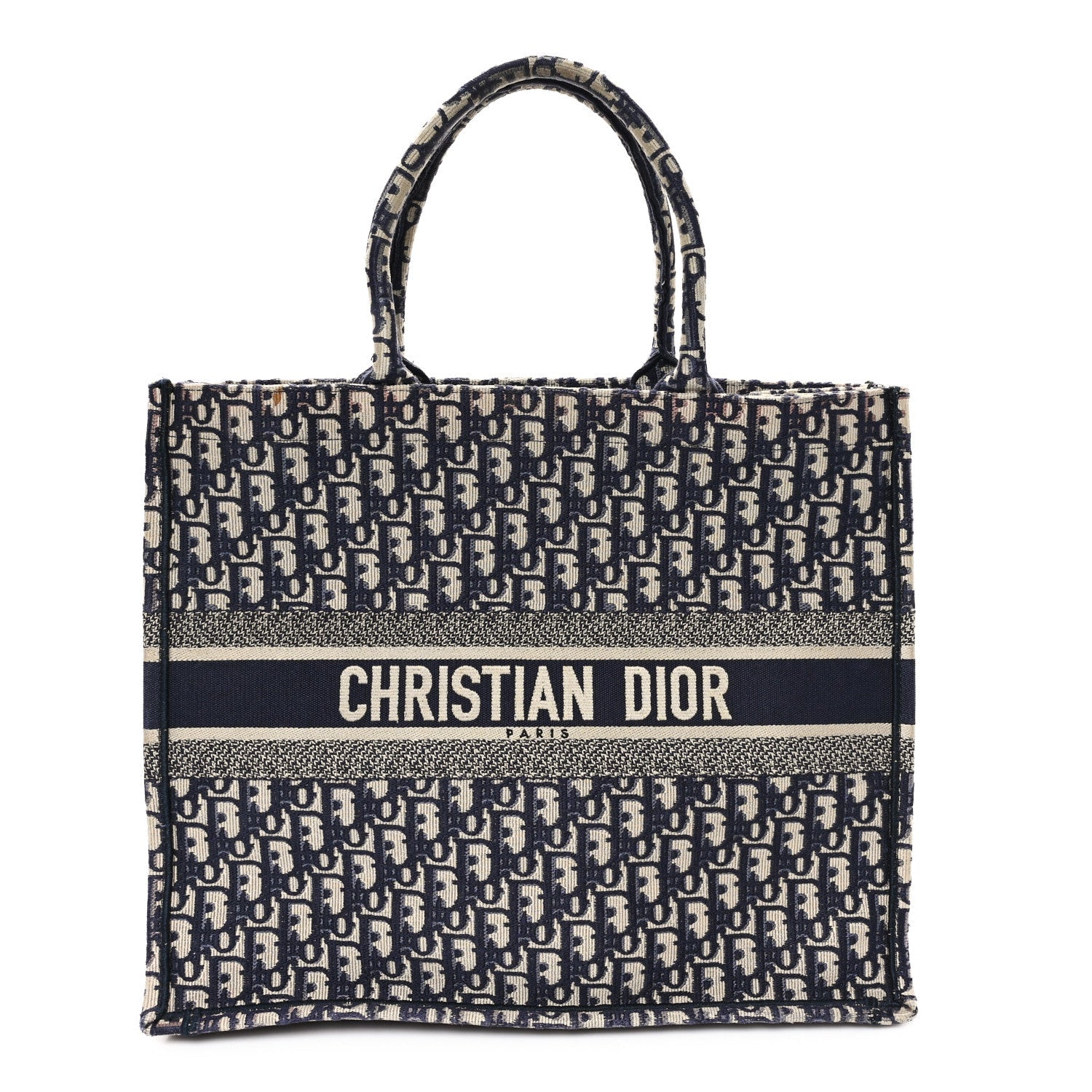 Oblique Large Book Tote Blue Multicolor