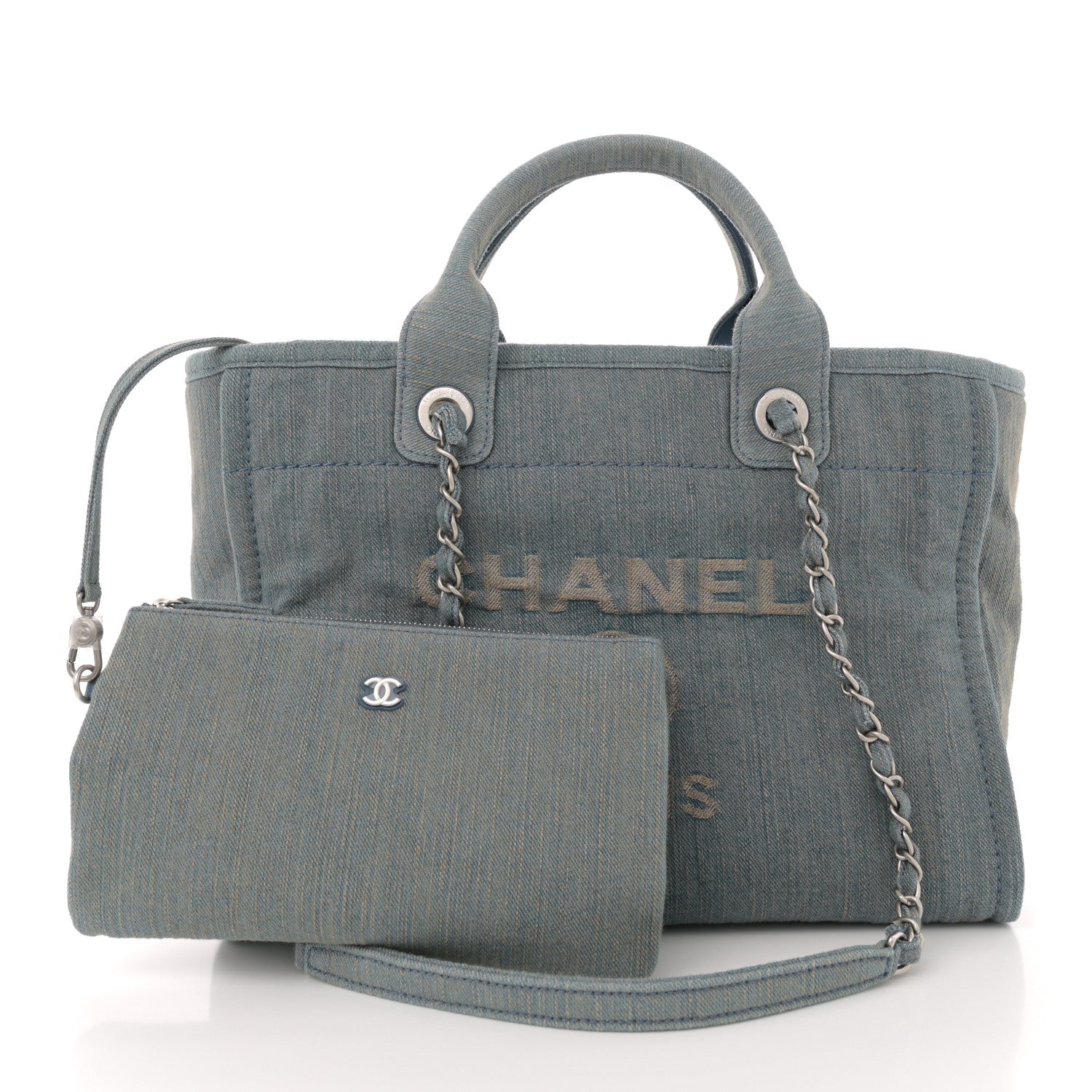 Denim Small Deauville Tote Light Blue