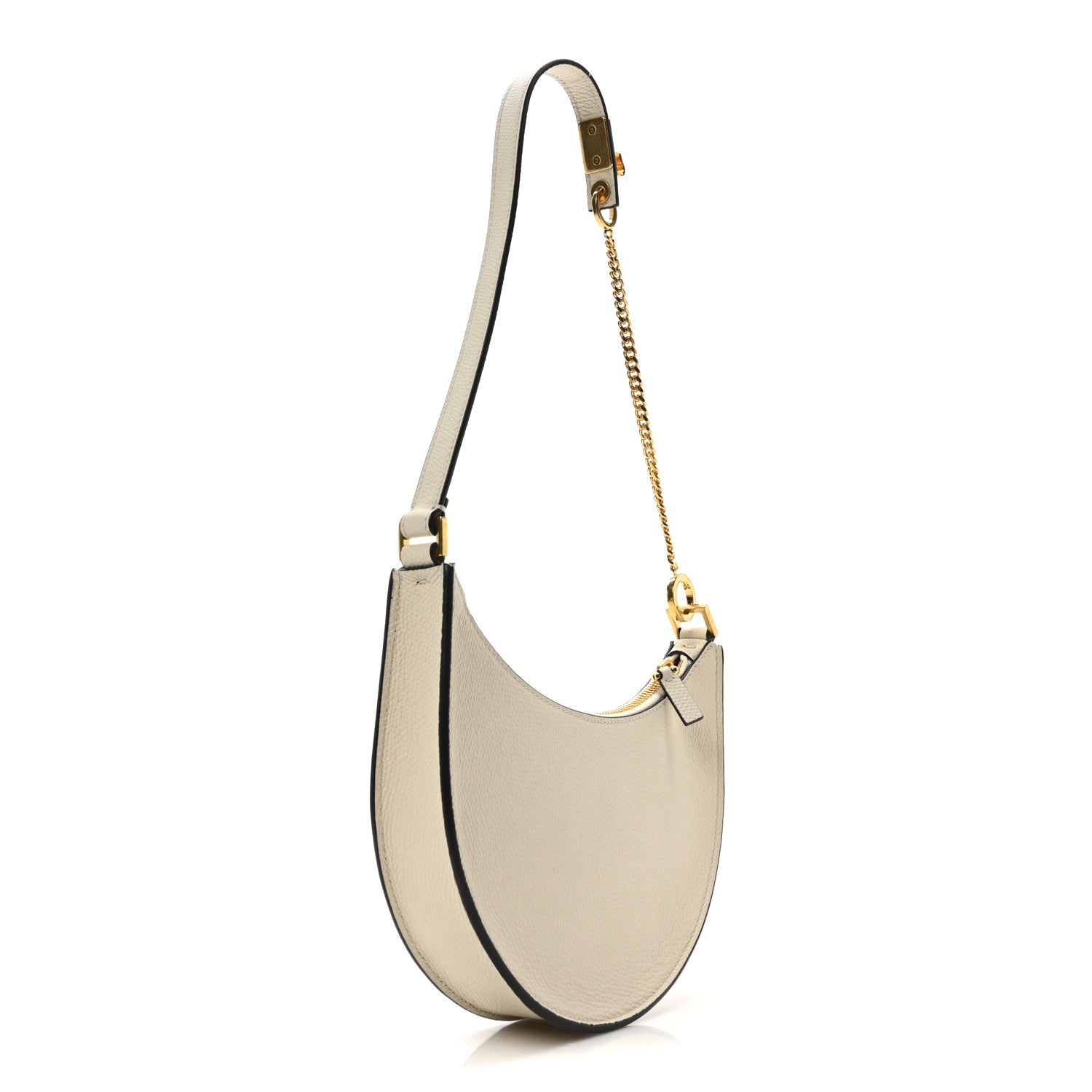 Calfskin Mini Vlogo Hobo Bag White