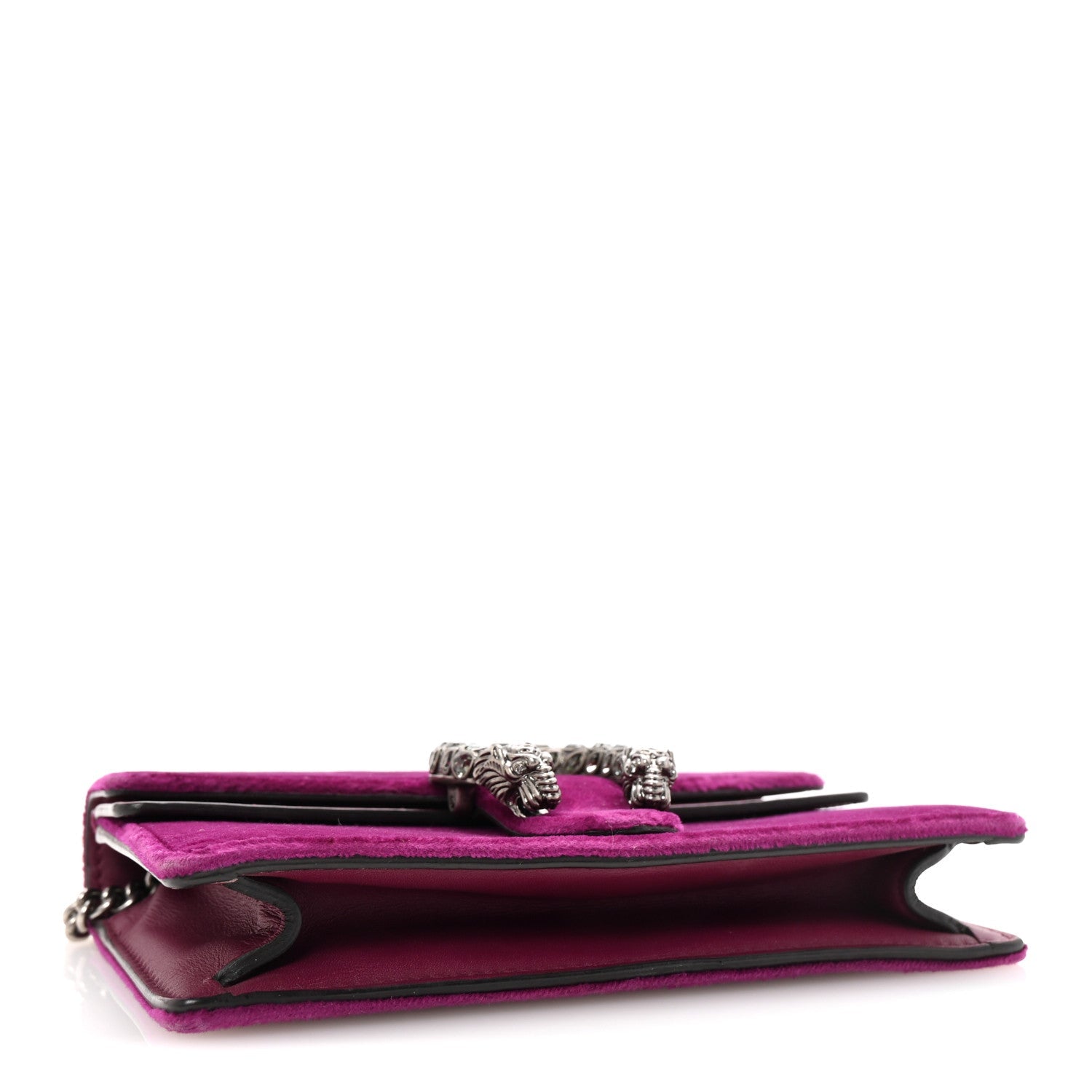 Velvet Super Mini Dionysus Shoulder Bag Fuchsia Violet Cyclamen