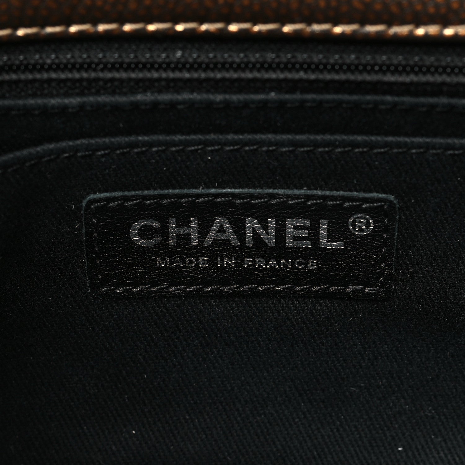 Metallic Caviar Medium Timeless CC Flap Bronze