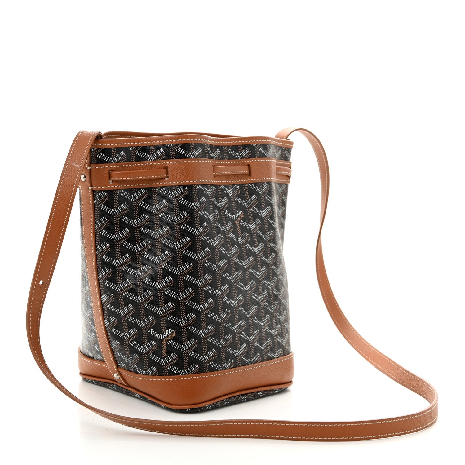 Goyardine Petit Flot Bucket Bag PM Black Gold