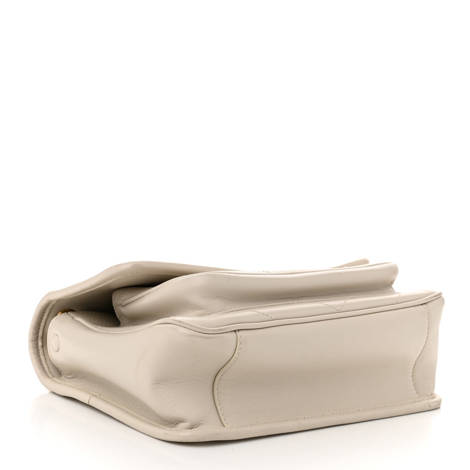 Crinkled Calfskin Matelasse Monogram Baby Niki Chain Satchel Crema Soft
