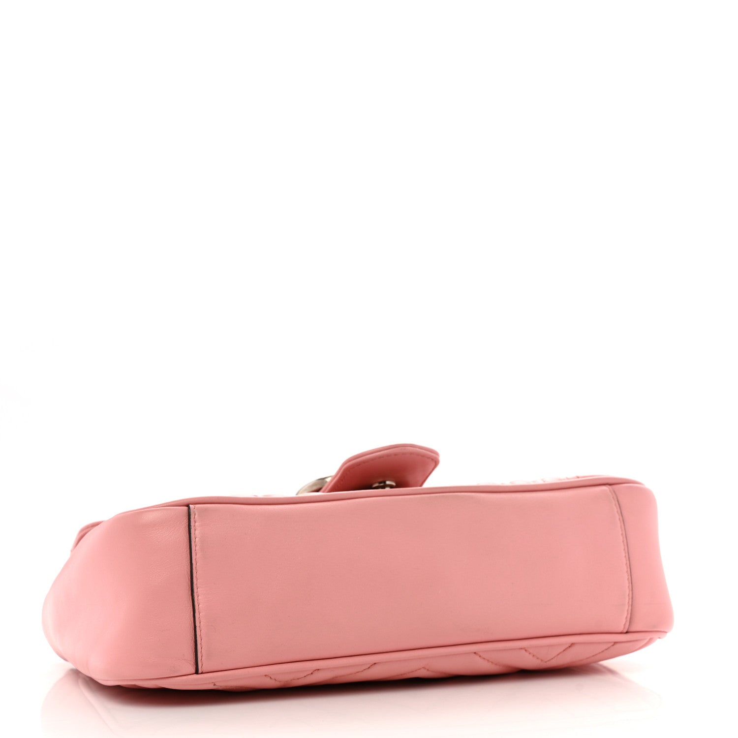 Calfskin Matelasse Small GG Marmont Shoulder Bag Wild Rose