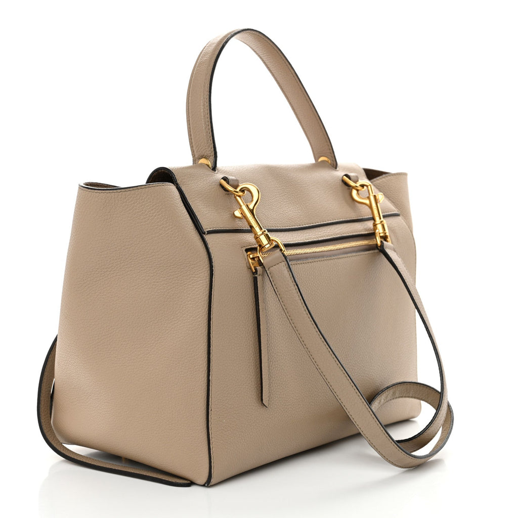 Grained Calfskin Mini Belt Bag Light Taupe