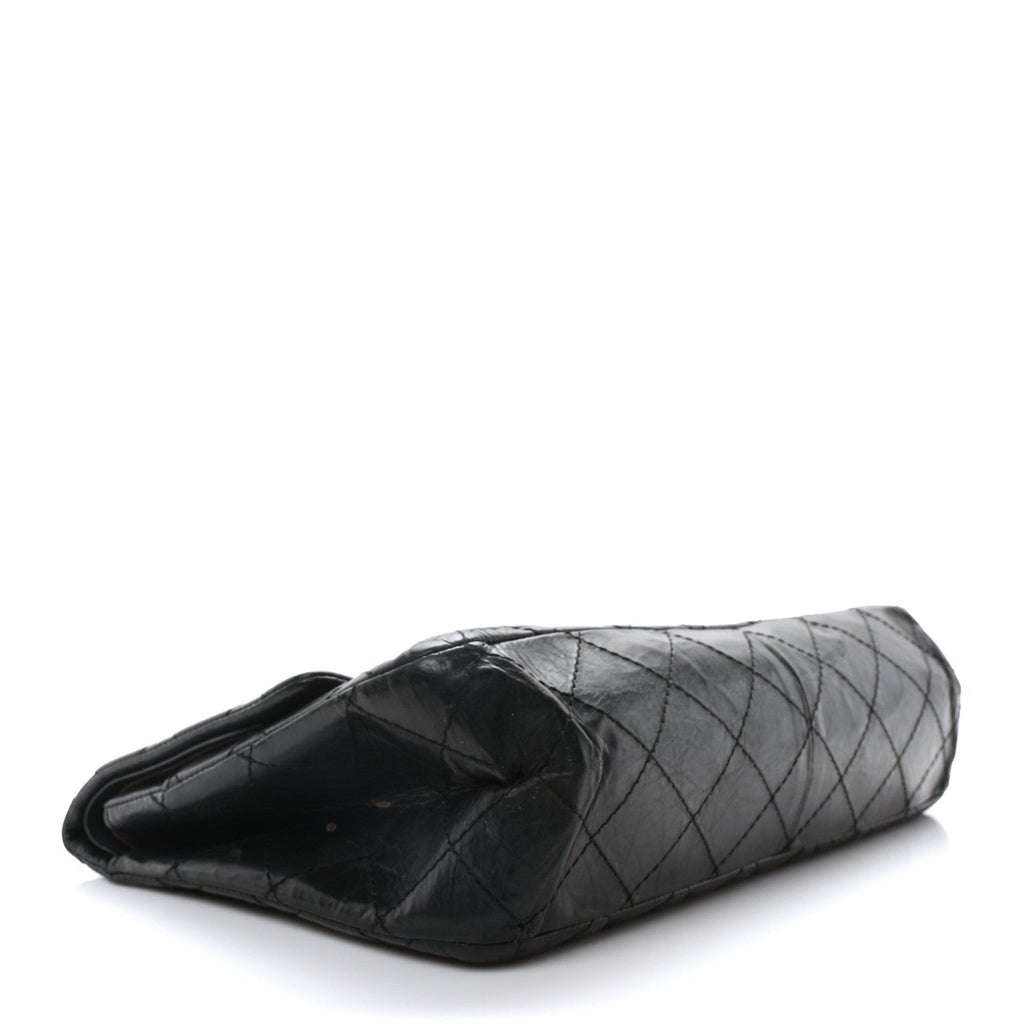 Aged Calfskin Quilted 2.55 Reissue 226 Flap Black