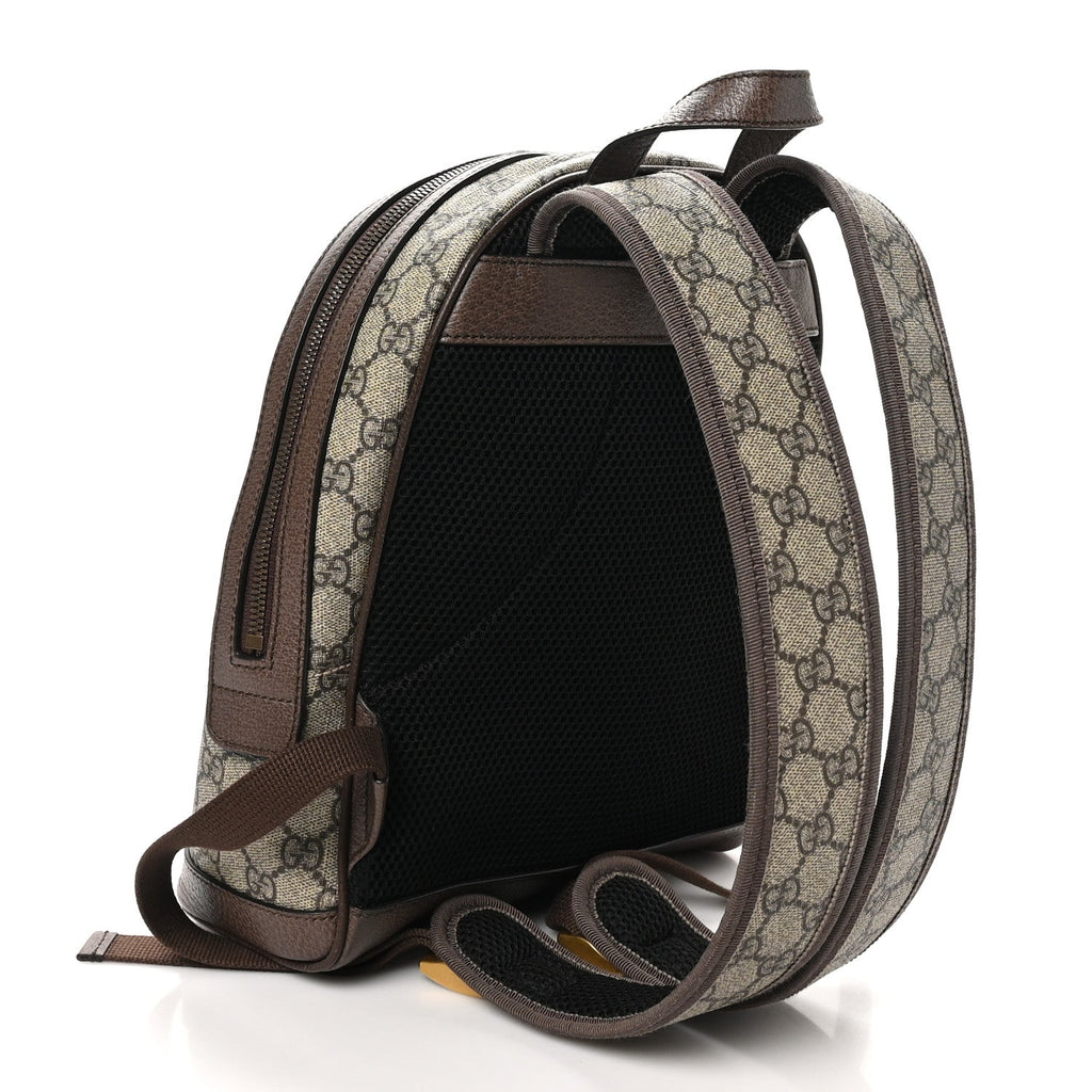 GG Supreme Monogram Calfskin Web Small Ophidia Day BackpacK Beige Ebony New Acero
