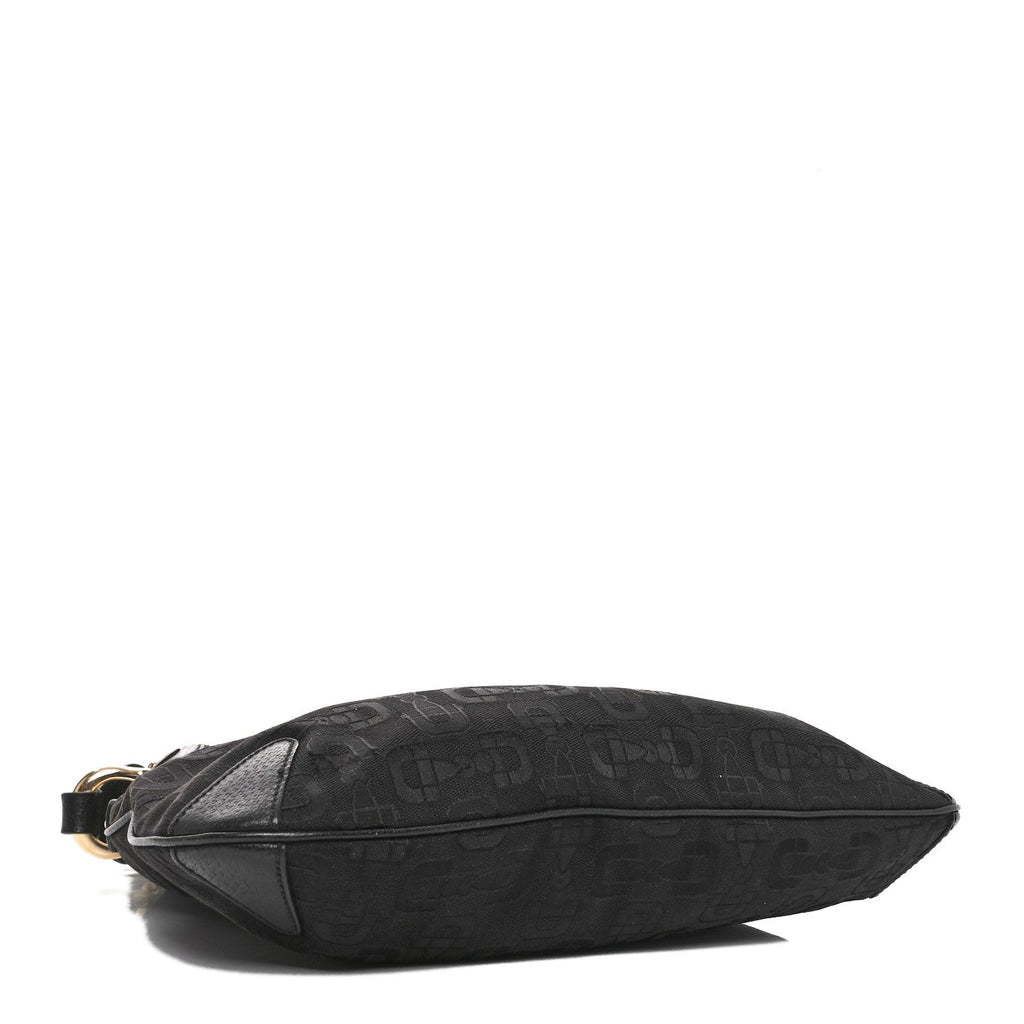 Canvas Horsebit Creole Hobo Black