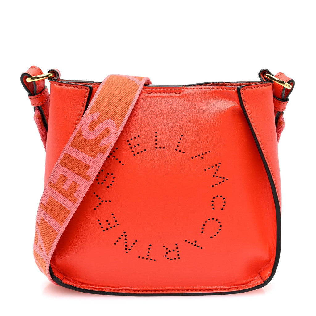 Eco Alter Nappa Perforated Logo Mini Crossbody Orange