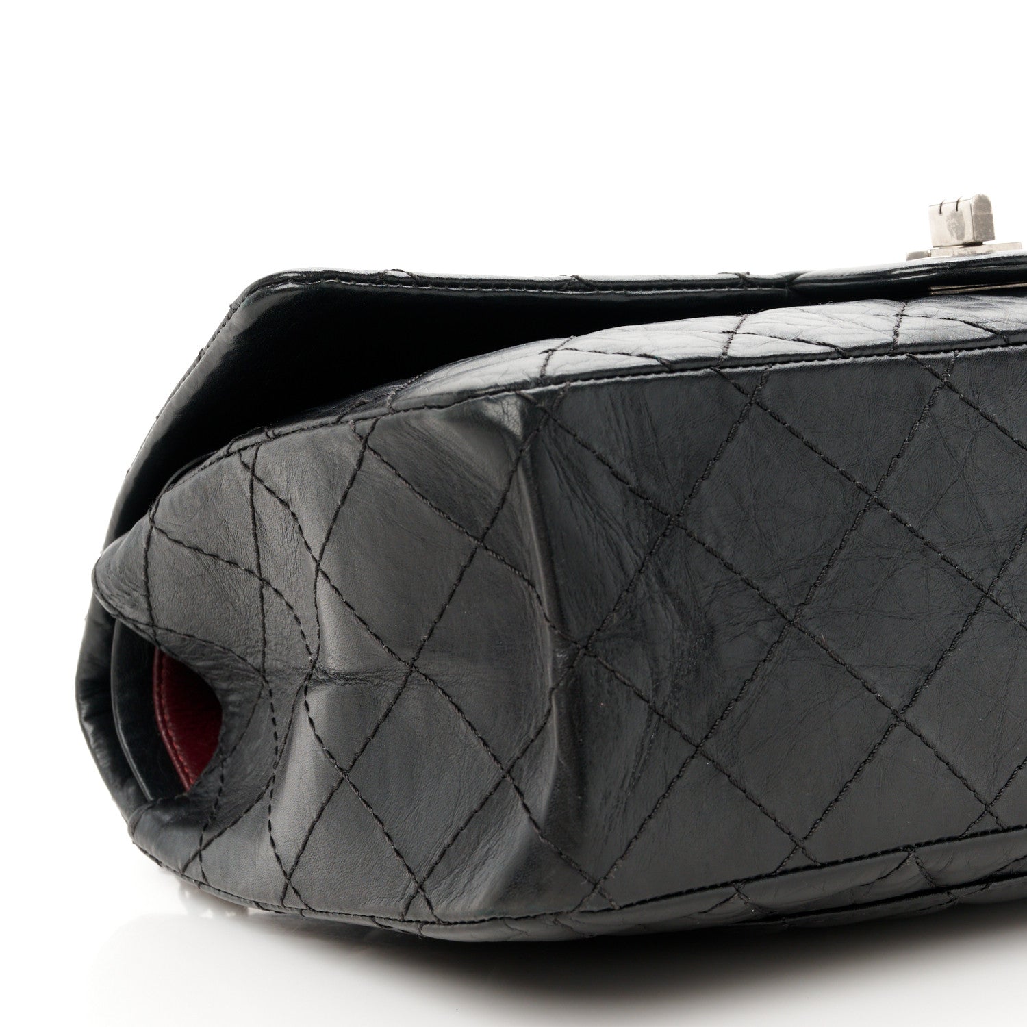 Aged Calfskin Quilted 2.55 Reissue 226 Flap Black