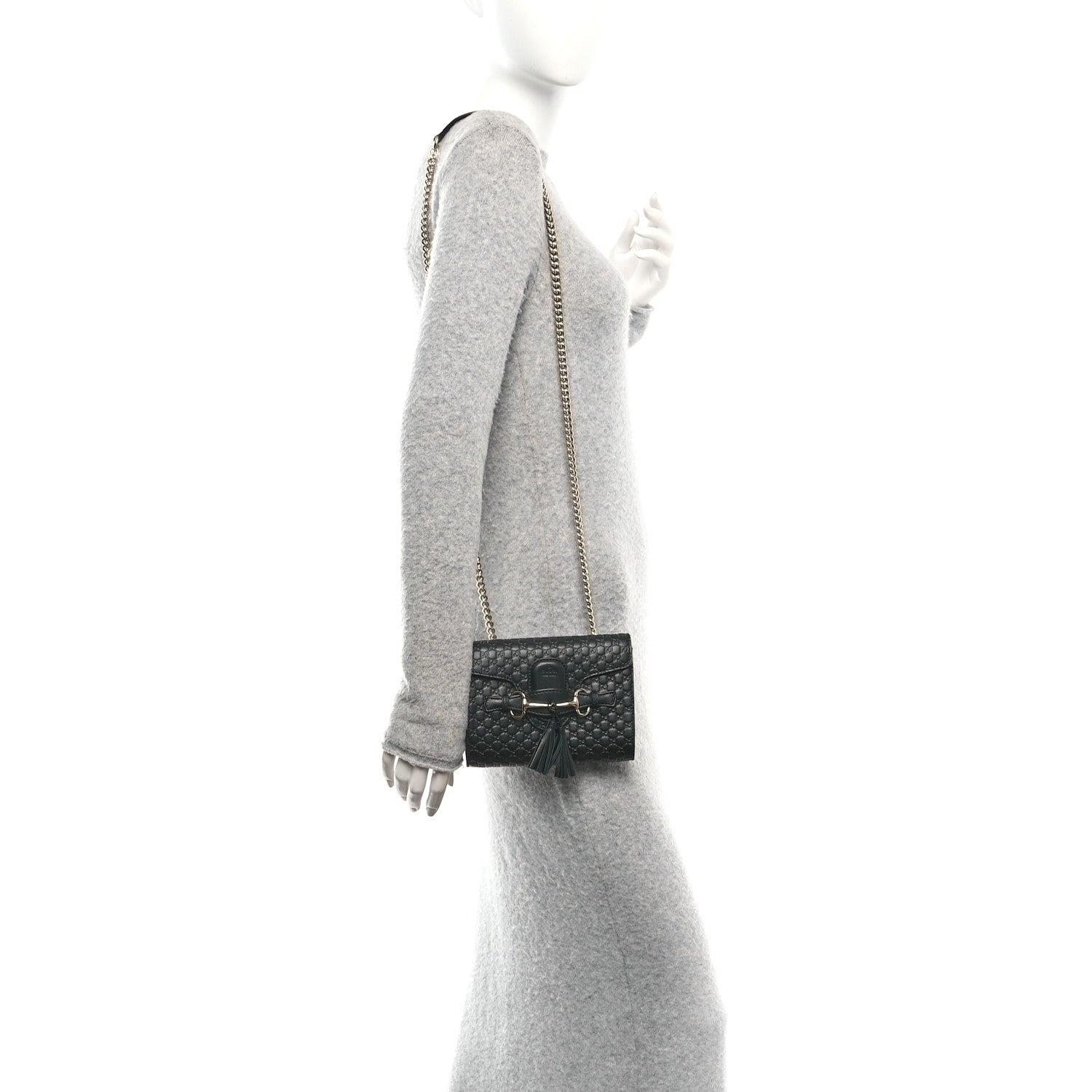 Microguccissima Mini Emily Shoulder Bag Black