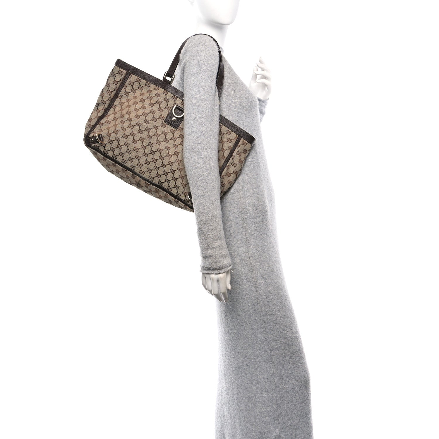 Monogram Large Abbey Tote Dark Brown