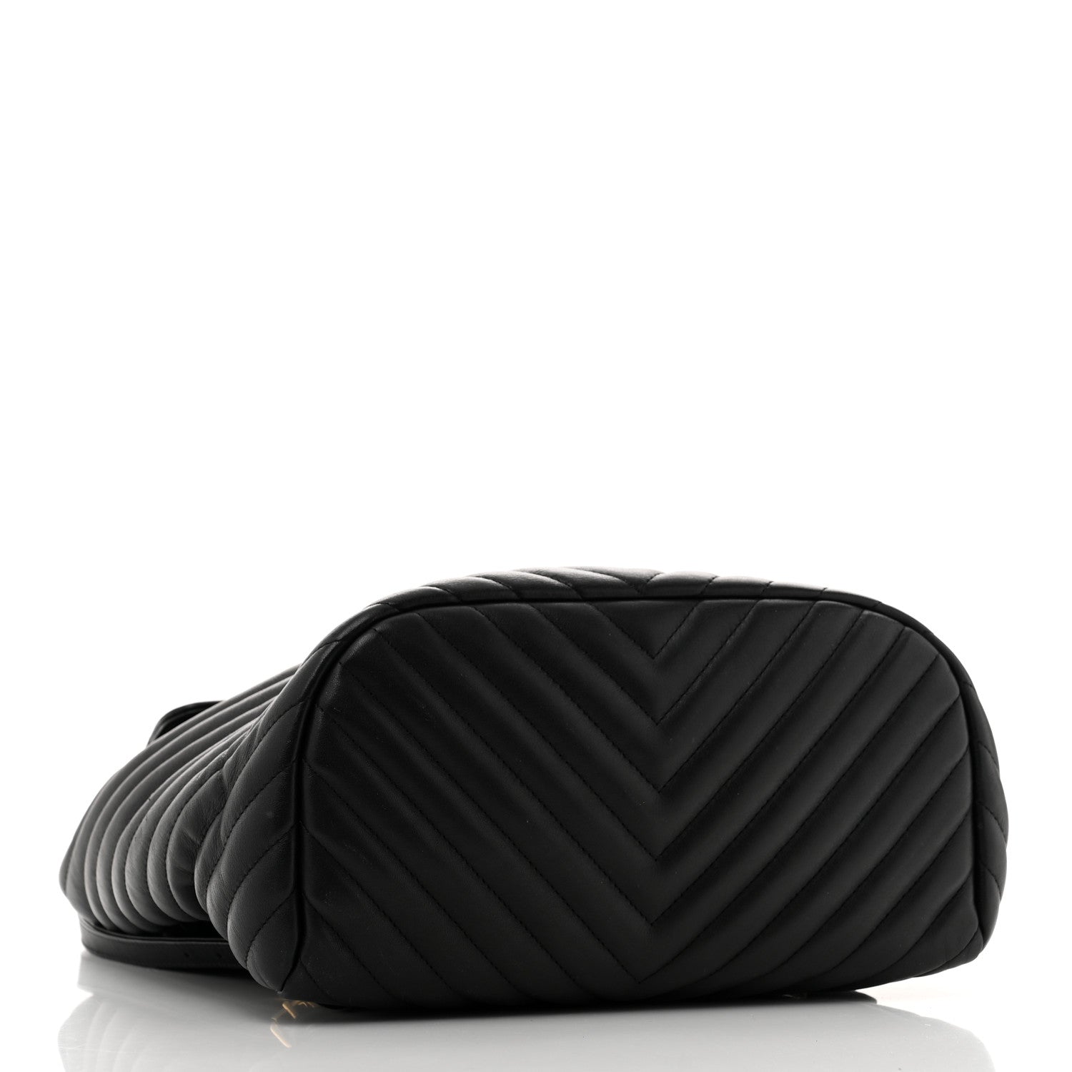 Calfskin Chevron Quilted Large Urban Spirit Backpack Black