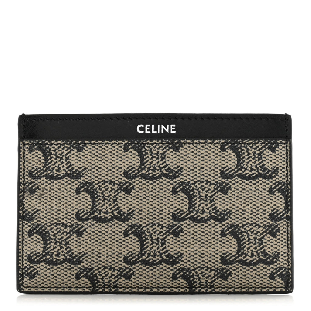 Triomphe Canvas  Holder Beige Black