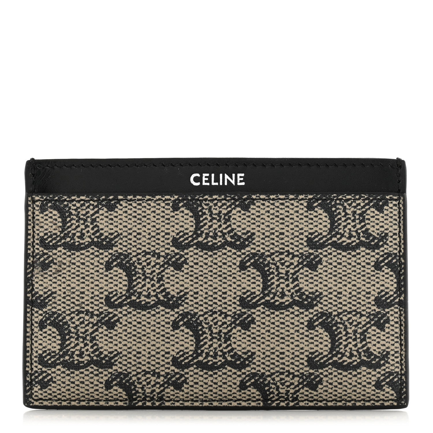Triomphe Canvas  Holder Beige Black