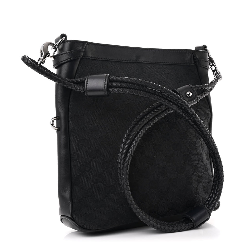 Monogram Braided Shoulder Bag Black
