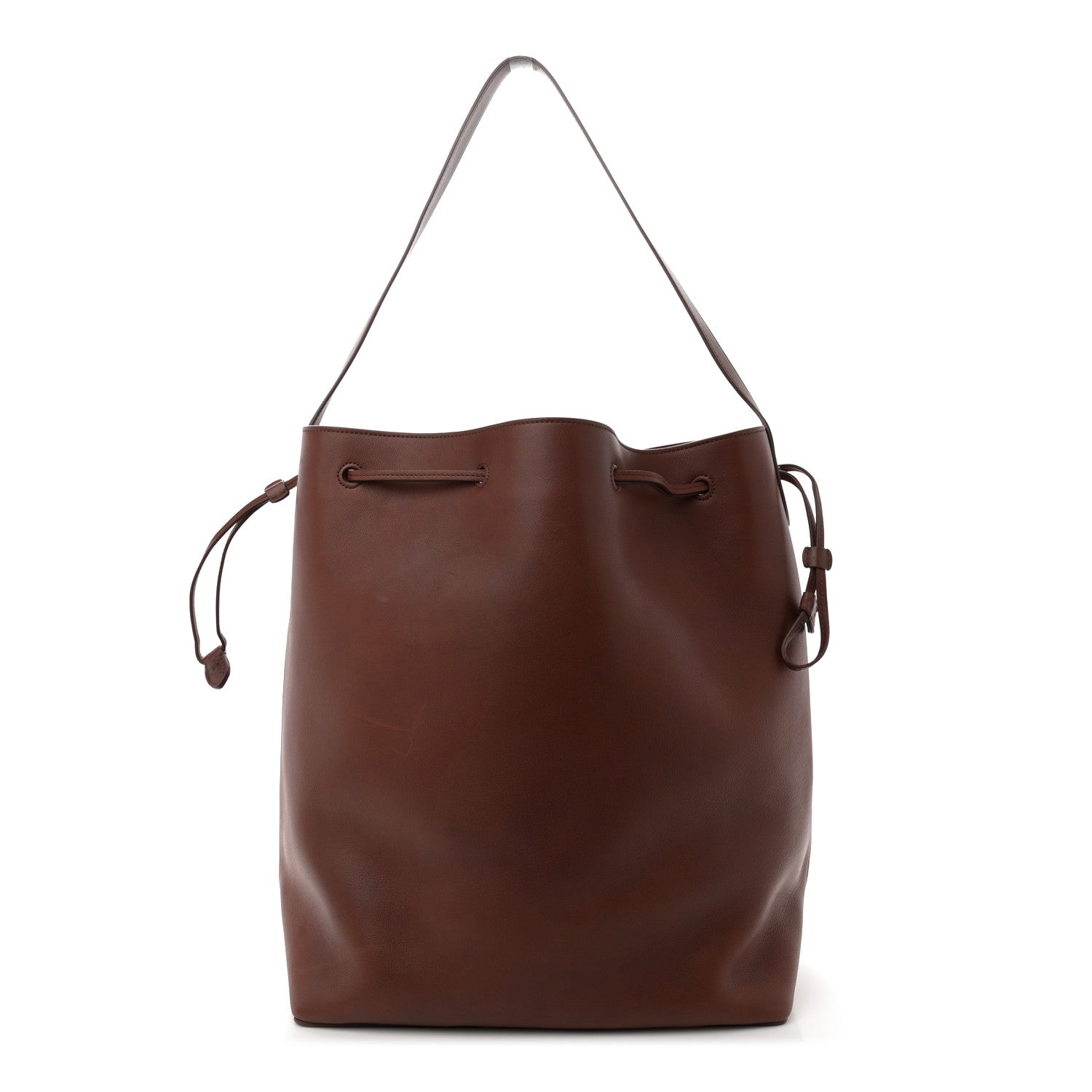 Saddle Calfskin Belvedere Bucket Bag New Burgundy