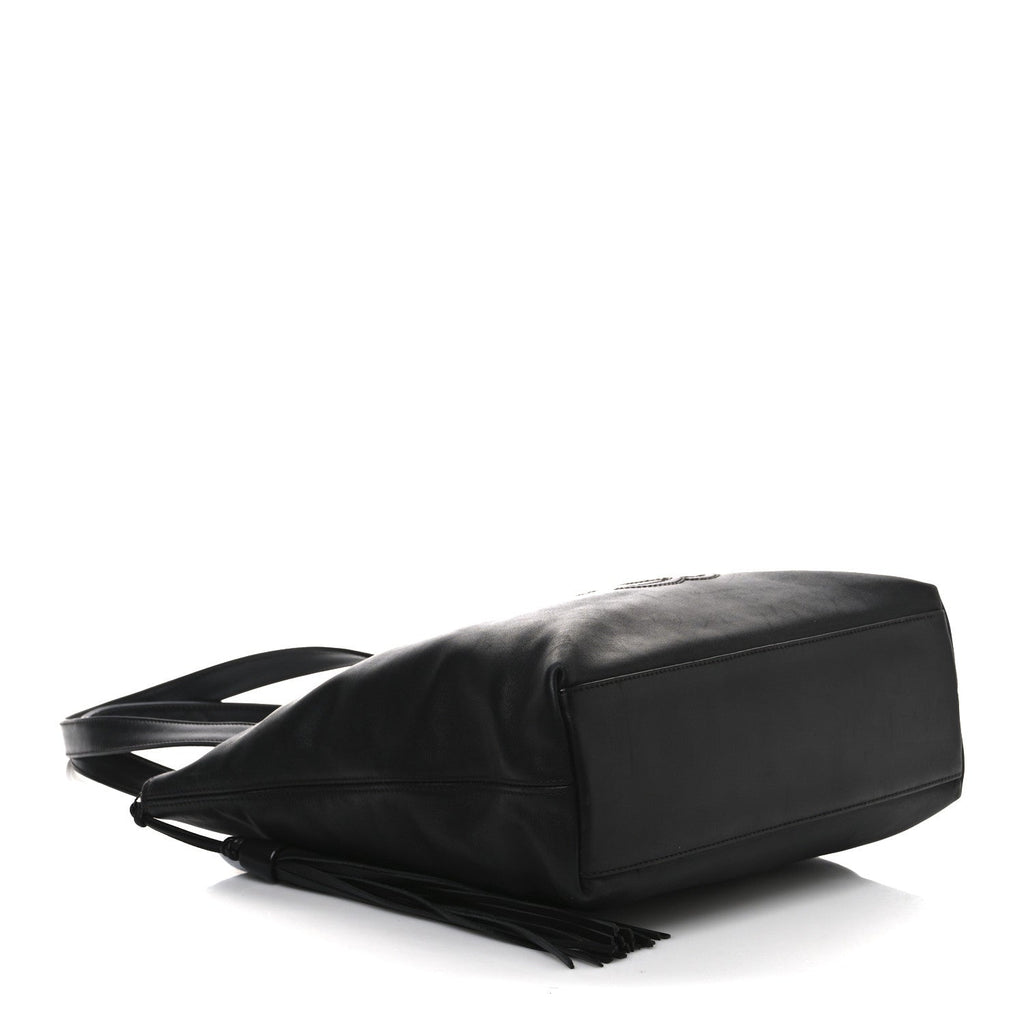 Lambskin CC Shopping Tote Black