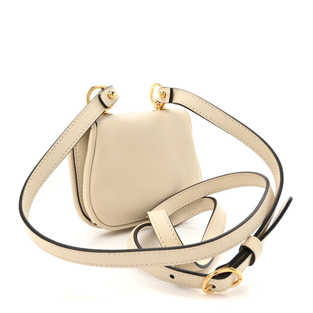 Roxy Calfskin Blondie  Case Wallet with Strap Mystic White
