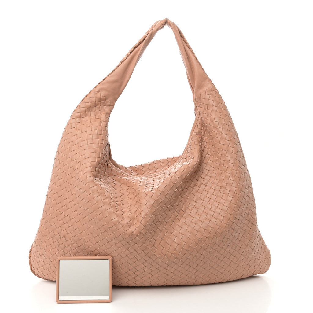 Nappa Intrecciato Maxi Veneta Hobo Dahlia