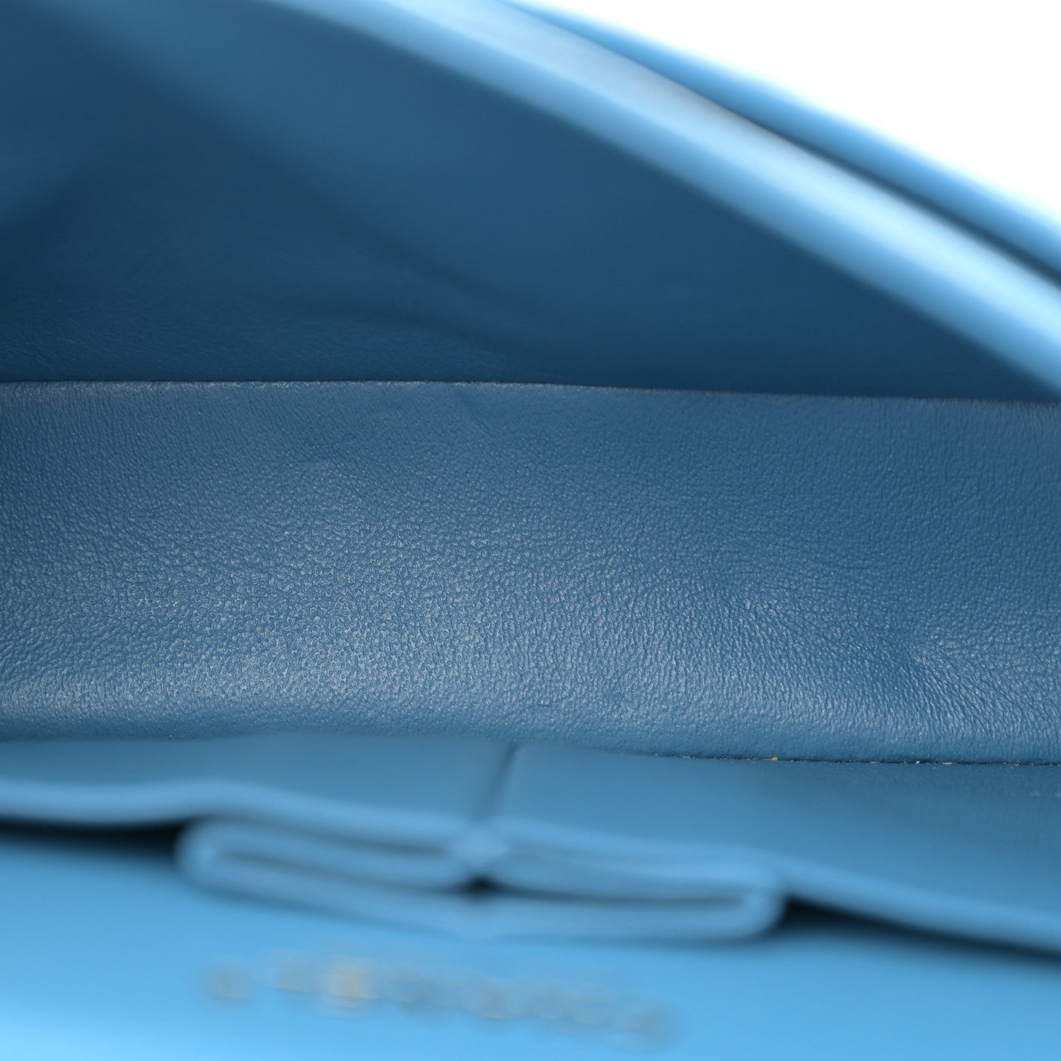 Caviar Quilted Small Double Flap Blue