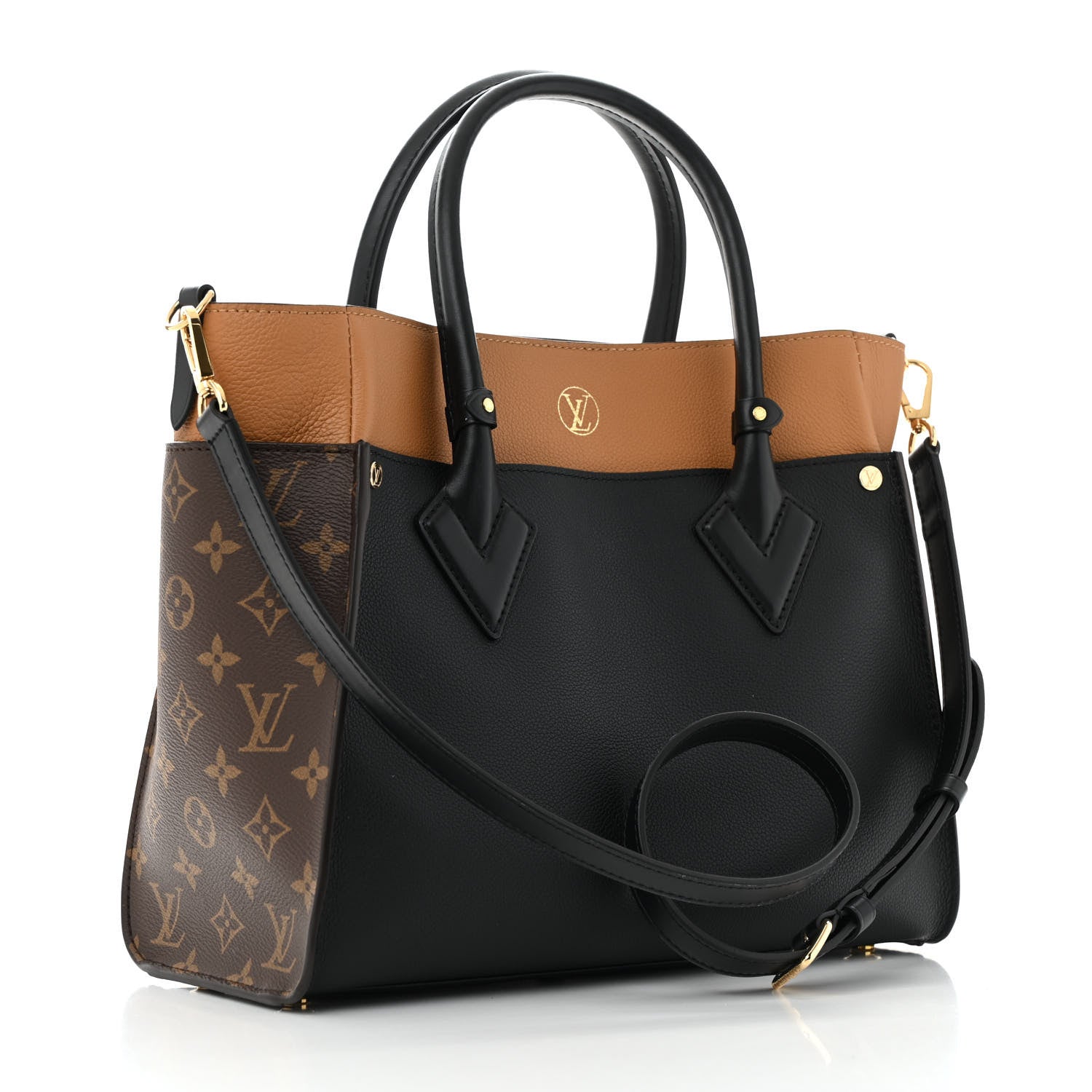 Calfskin Monogram On My Side Black