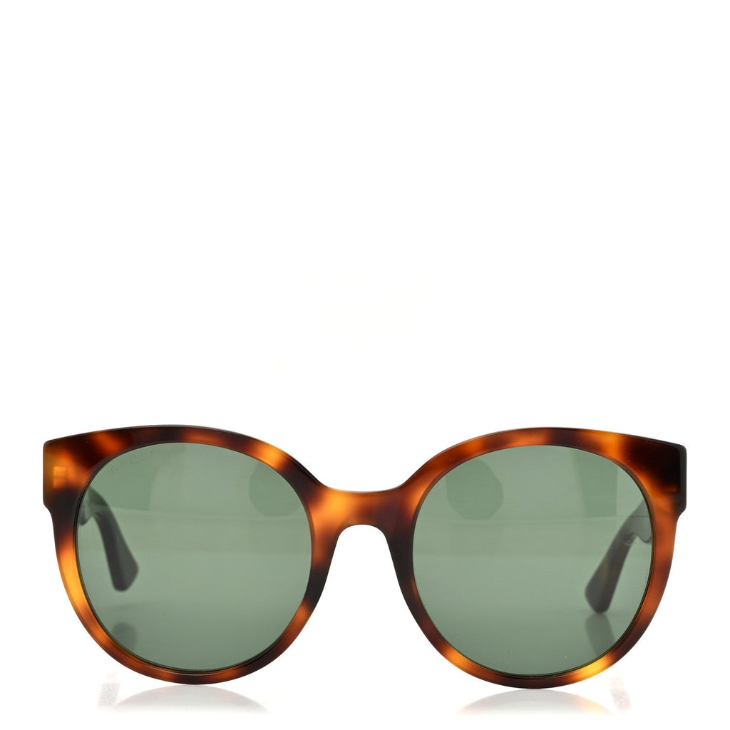 Acetate Round Web Sunglasses GG 0035S Tortoise
