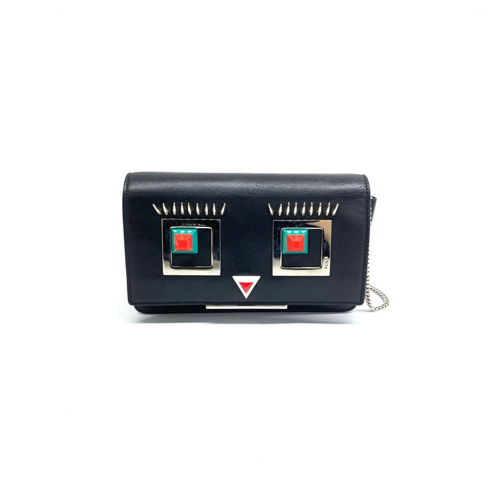 Fendi Hypnoteyes Leather Shoulder Bag